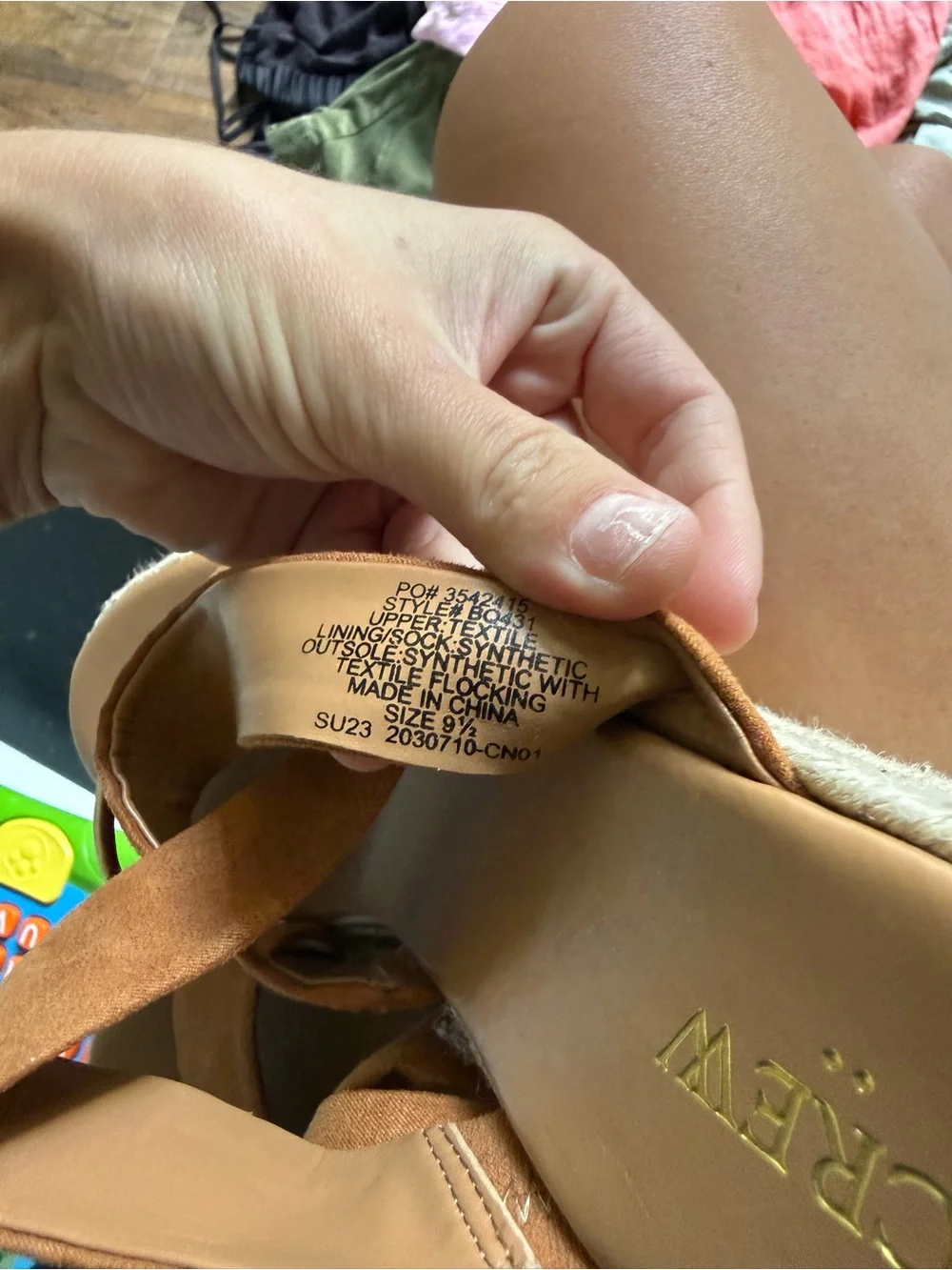 J.Crew Tan Suede Espadrille Slide Sandals